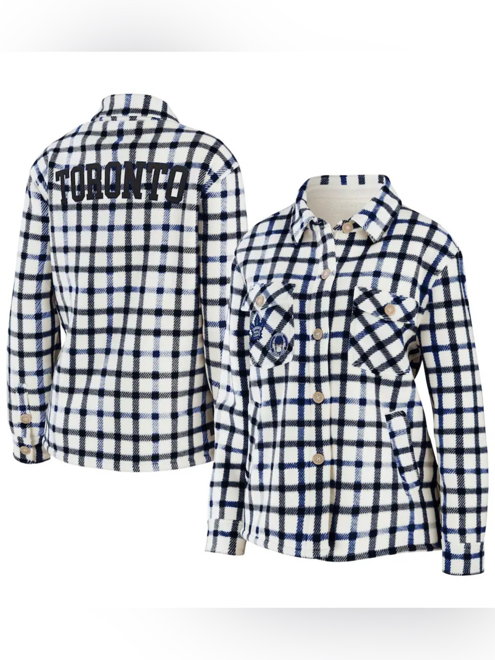 Toronto Maple Leafs WEAR by Erin Andrews Women's Shirt Jacket - New with Tags